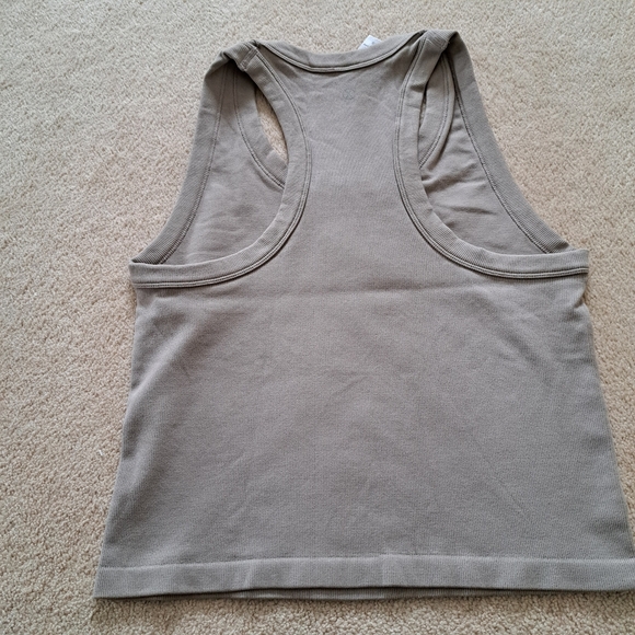 Reflex Set Of 2 Tanks Racer Back Ribbed Seamless Blue Brown Size XL Stretch - Picture 7 of 12